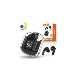 Fone de Ouvido Bluetooth 5.3 TWS sem Fio LEHMOX - LEF-AP6 Preto+Branco