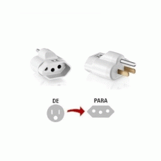 Adaptador Para Tomada 2p + t Padrao Novo Para Antigo Branco